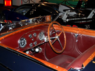 Classic prewar Bugatti and Veyron