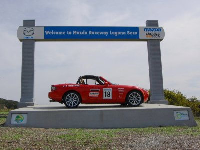Mazda Miata at Laguna Seca Skip Barber Racing School