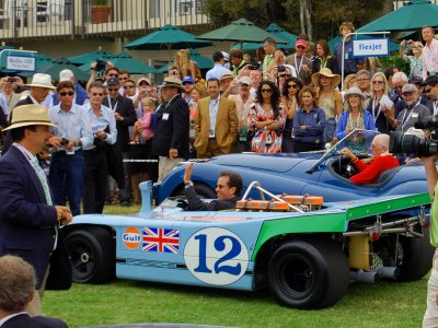 Waving Jerry Seinfeld in 1970 Porsche 908/03 Spyder