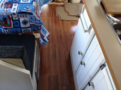 Makeover in-progress laminate wood flooring