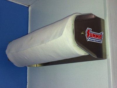Dinette makeover with aluminum paper towel holder