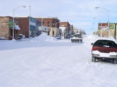 Main st with snow
