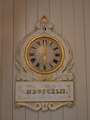 Amsterdam, prot Amstelkerk klok oude interieur, 2008