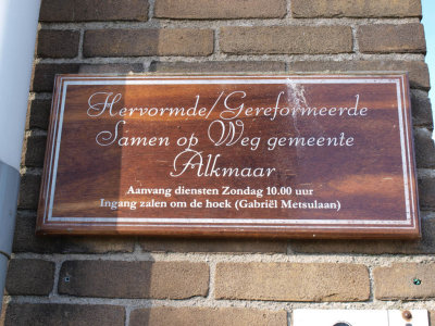 Alkmaar, prot gem Vrijheidskerk bord, 2008.jpg