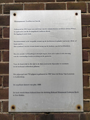 Den Helder, Nederlands geref kerk plaquette, 2009.jpg