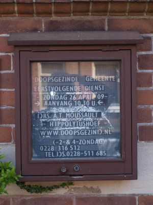 Enkhuizen, doopsgezinde kerk bord 3, 2009.jpg