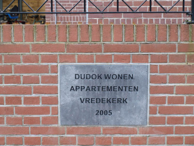 Bussum, NH Vredekerk nu app bord, 2009.jpg