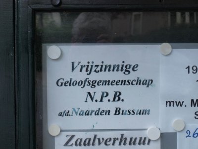 Bussum, vrijz geloofsgem NPB bord1, 2009.jpg