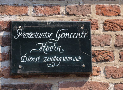 Hoorn, PKN Noorderkerk bord 1, 2009.jpg