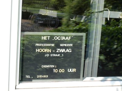 Hoorn, prot gem Het Octaaf (voorm geref) bord, 2009.jpg