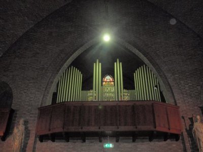 Wolvega, RK st Franciscus front Adema orgel buiten gebruik [004]. 2010.jpg