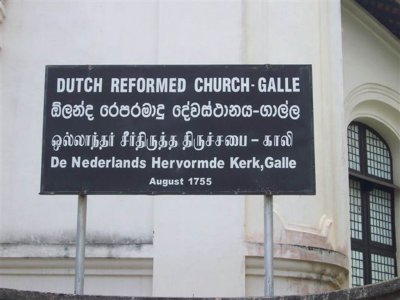 Sri Lanka, NH kerk te Galle bord [003], 2008