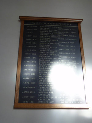 Losser, PKN kerk predikantenbord 1, 2008.jpg