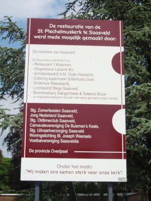 Saasveld, RK kerk restauratie info, 2008