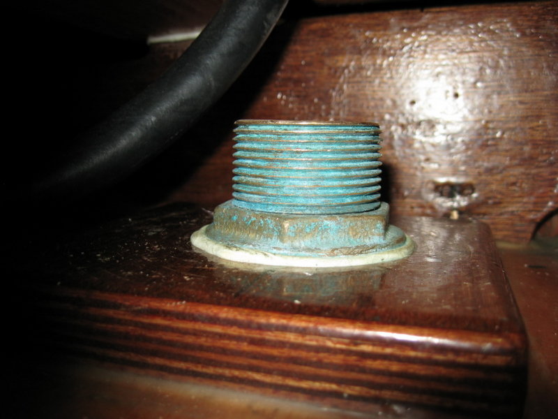 Thruhull stub at desired height; straight threads will engage about 8 turns.