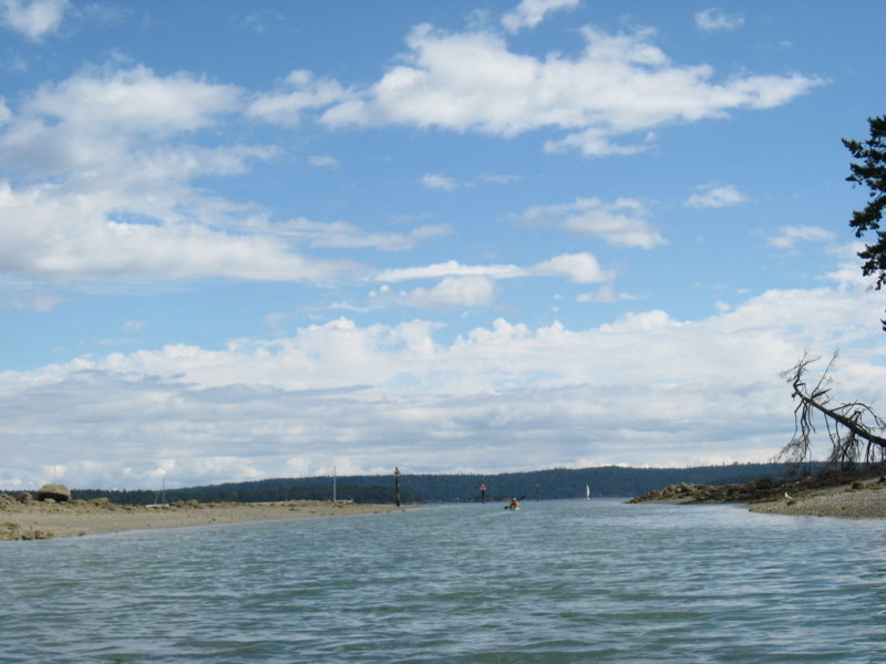Opening up in Clam Bay, aptly named.