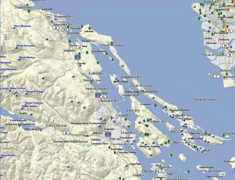 Surrounding area -- northern Gulf Islands, BC