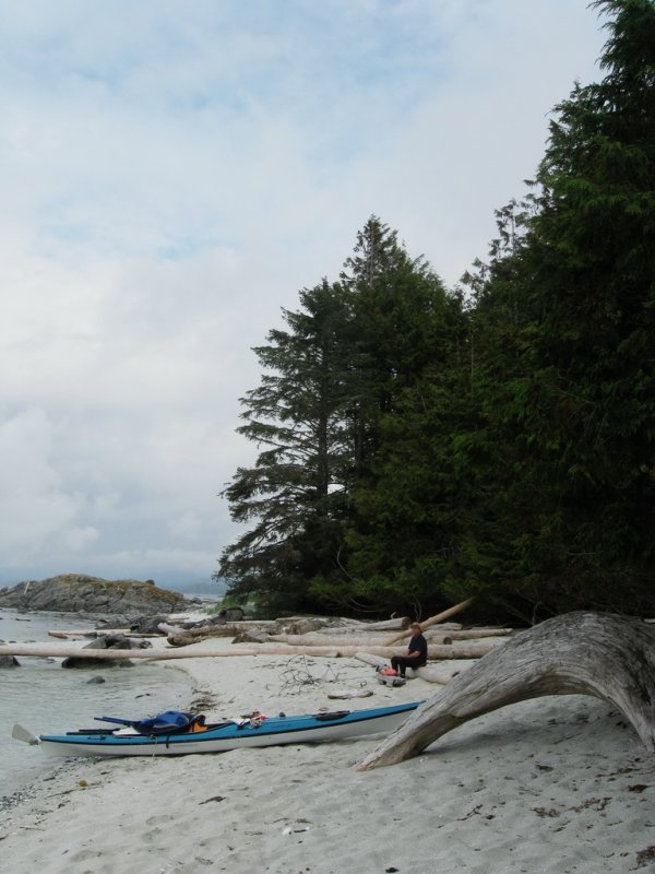 My ideal beach, on the line of islands connecting Turret and Lovett.  Bootleg tent site in the brush.