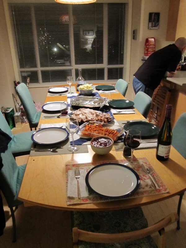 Christmas dinner layout