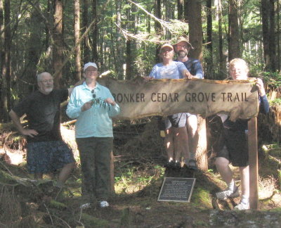Sign for the Grove; trees run to 1000 yo; grove is about 3000 yo.