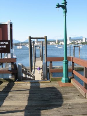 Nanaimo in the background. Weather turned from spitty rain to total sun.