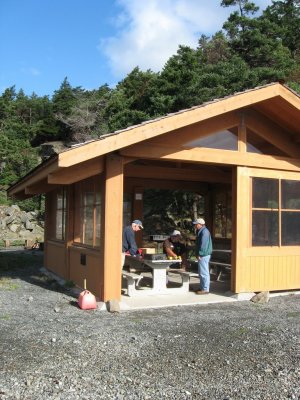Squalicum Bay YC work party at shelter.