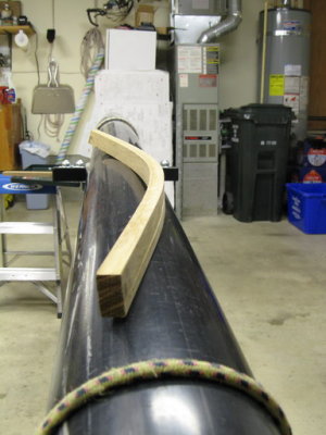 End view of test piece atop the ABS.  I think this will work for the 10-footers, with a couple improvements.