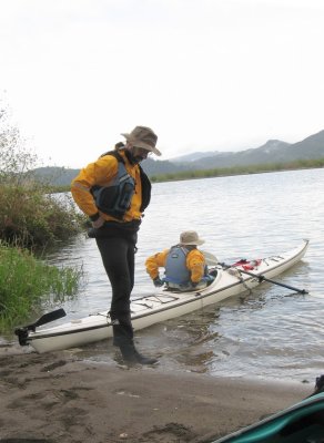 Bruce and Terry readying themselves at Aldrich Point.  Max. tide