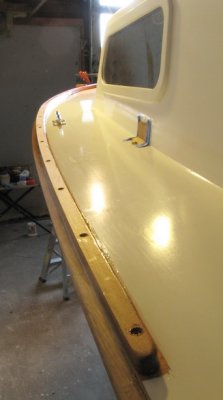 Aft end of glued down rail.