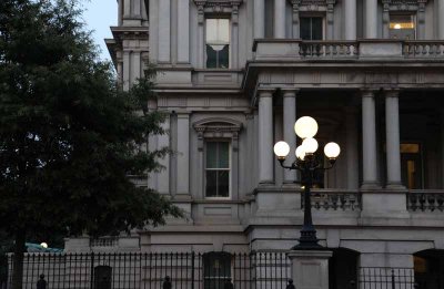 Lights at the Old Executive Office Building