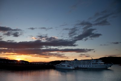 Sunset over the harbor