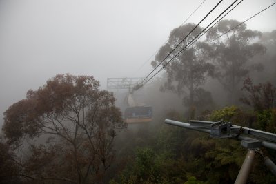 We went to see the Blue Mountains on a very rainy day