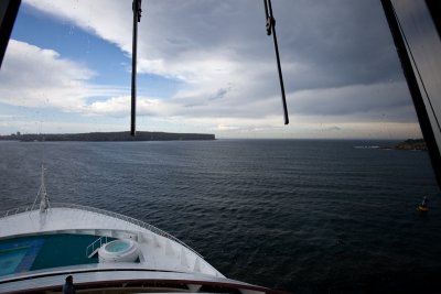 Starboard turn to exit the harbor