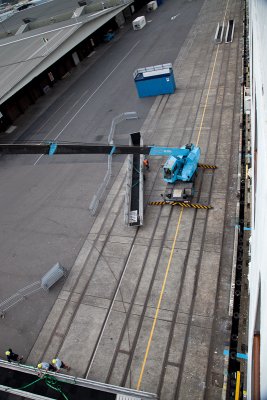 They made quite a production of setting the gangway