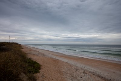 Deserted beach north of St. Augustine