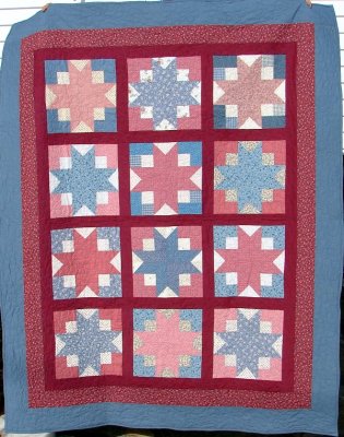 Boxy Star of Pink & Blue