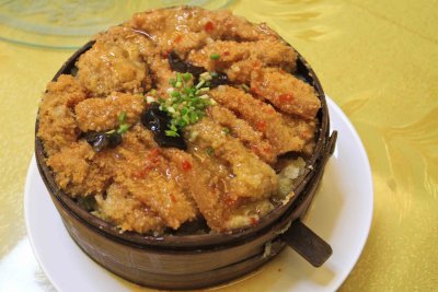 famous dish of Mianyang treble steam meat 