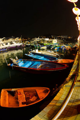 fishing boats at night 