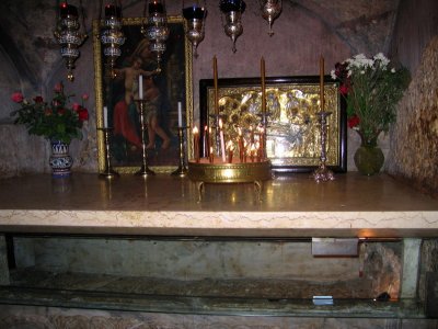  l'intrieur tu tombeau de Marie (Gethsemani)