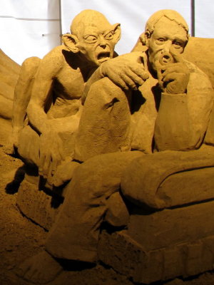 Sculpture sur sable - Le seigneur des anneaux