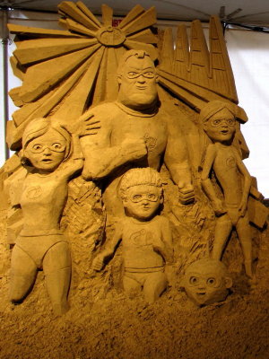Sculpture sur sable - Les Incroyables