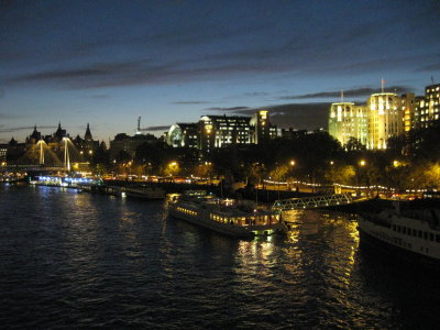 From Waterloo Bridge looking West.
