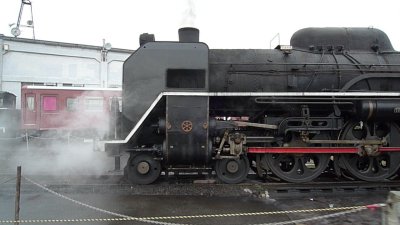 Waiting to go onto the turntable. Kyoto Steam Museum.
