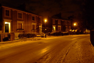 Frozen road.