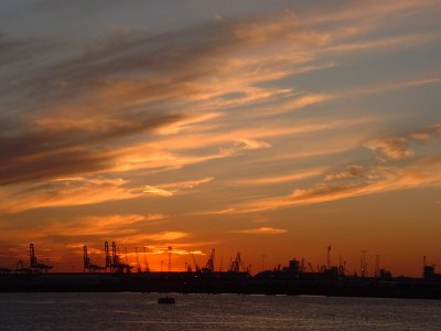 Sunset over the Thames.