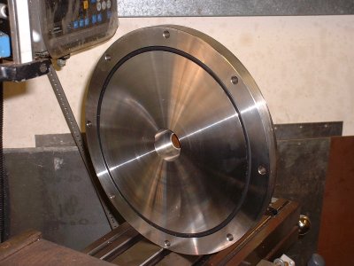 Stainless flange with o ring.