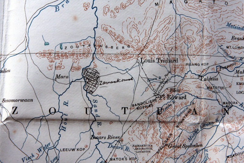 From War Office map of Transvaal  1906