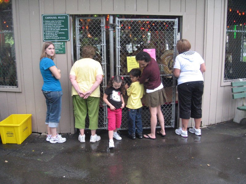 Waiting to get into the carousel