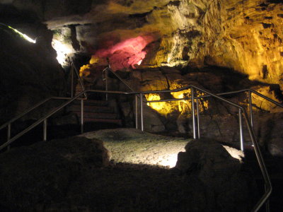 Stairway inside Howe Caverns