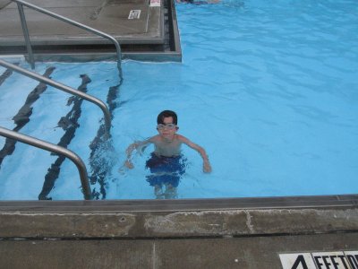 Cooper in the pool